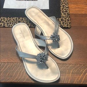 Silver sandals great condition
